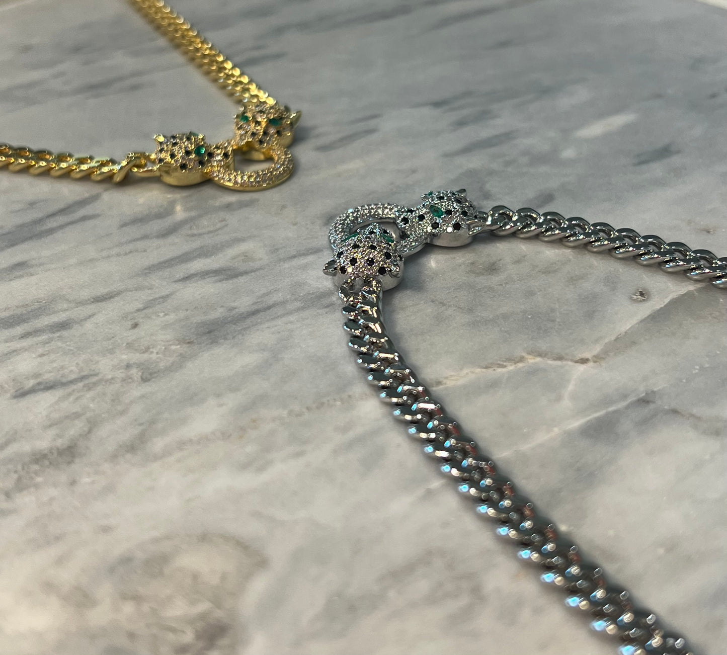 18 inch green eyed pave panther 