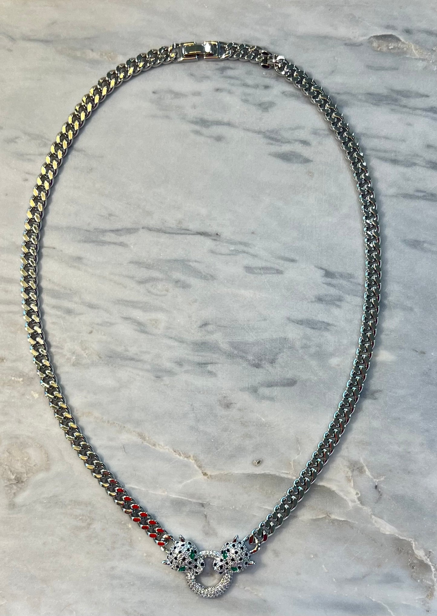 18 inch green eyed pave panther 